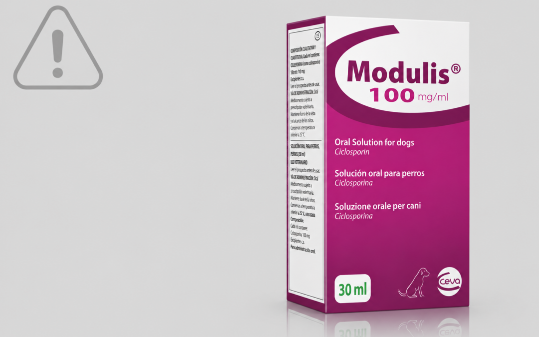 Alerta sanitaria Modulis lotes: 11C1, 10B3, 12D1, 11C4, 12D3 y 12A1